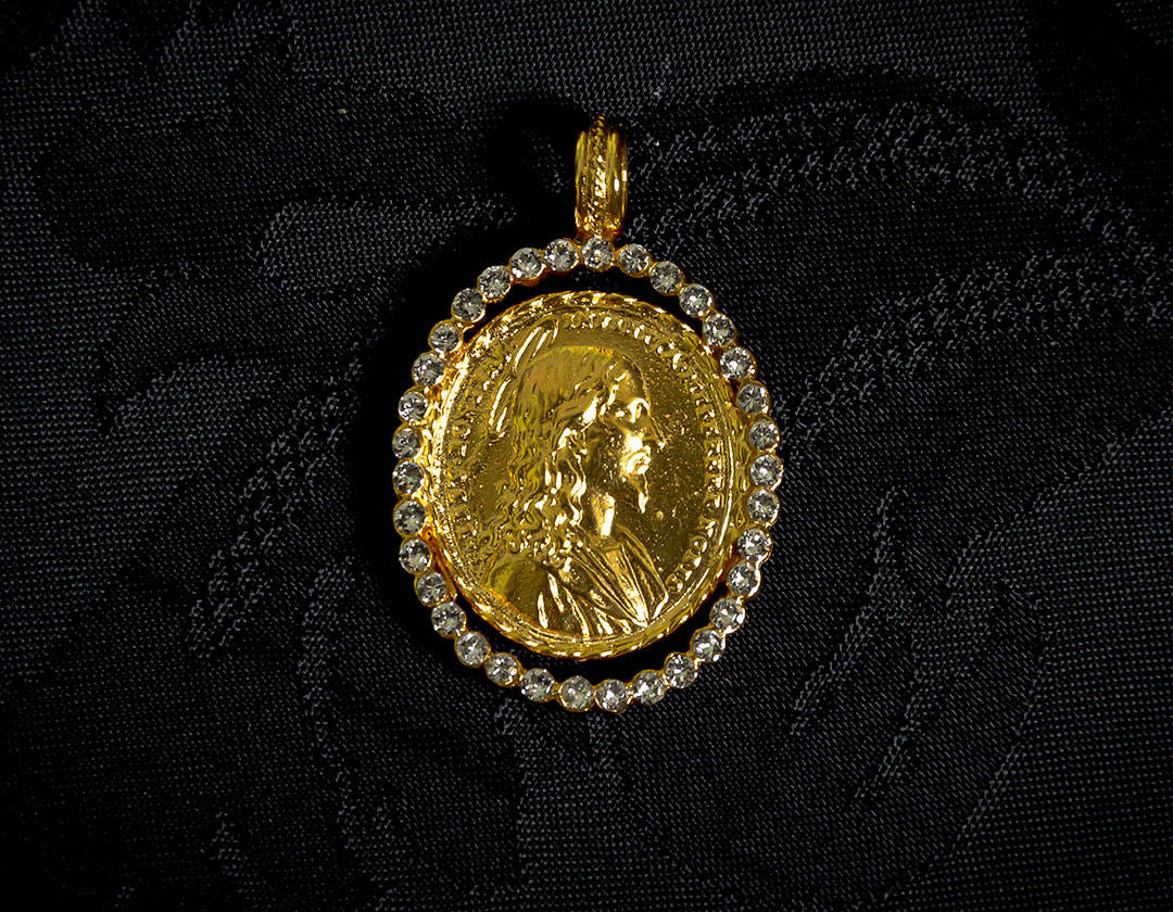 Medalla escapulario Virgen María y Jesús ref. 43 oro