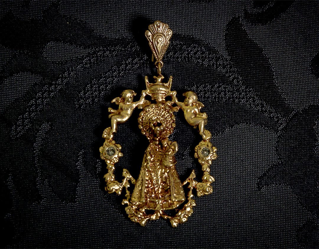 Medalla de la Virgen de los Desamparados ref. 45 bronce inglés