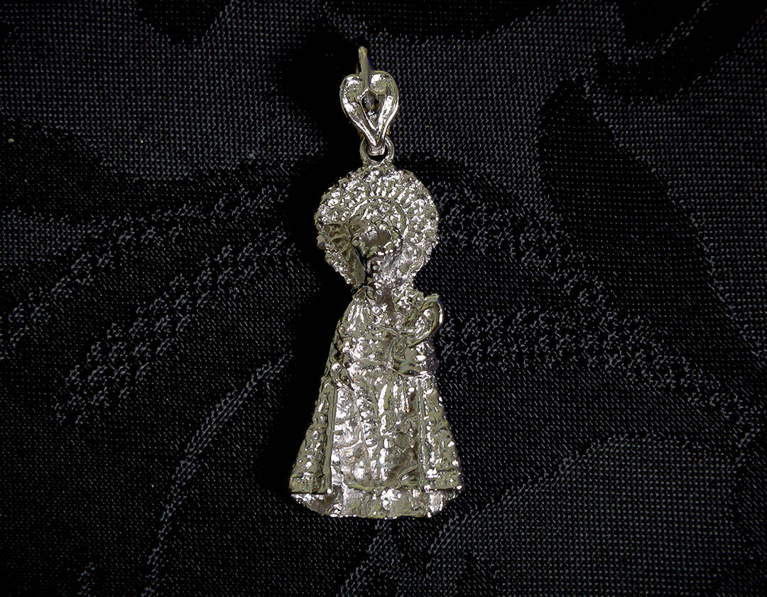 Medalla de la Virgen de los Desamparados ref. 54 rodio