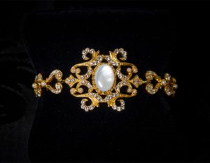 Pulsera de nácar, cristal y perla en oro ref. 814